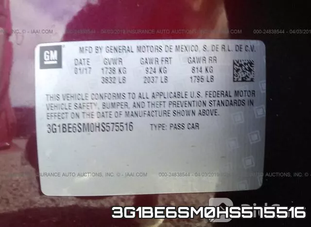 3G1BE6SM0HS575516 фото 10