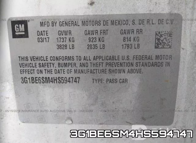 3G1BE6SM4HS594747 фото 10