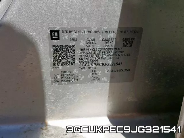 3GCUKPEC9JG321541 фото 2