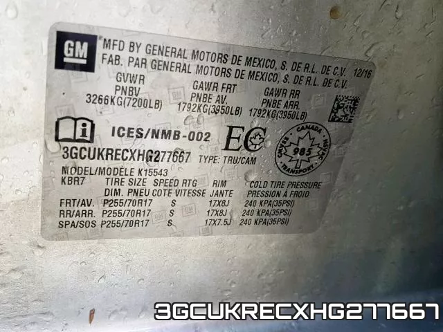 3GCUKRECXHG277667 фото 2