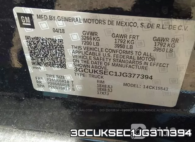 3GCUKSEC1JG377394 фото 10