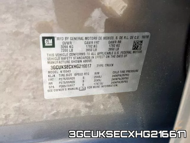 3GCUKSECXHG216617 фото 2