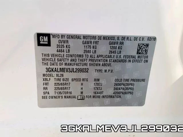 3GKALMEV3JL299032 фото 2