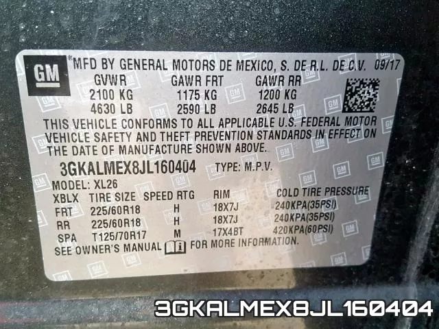3GKALMEX8JL160404 фото 2