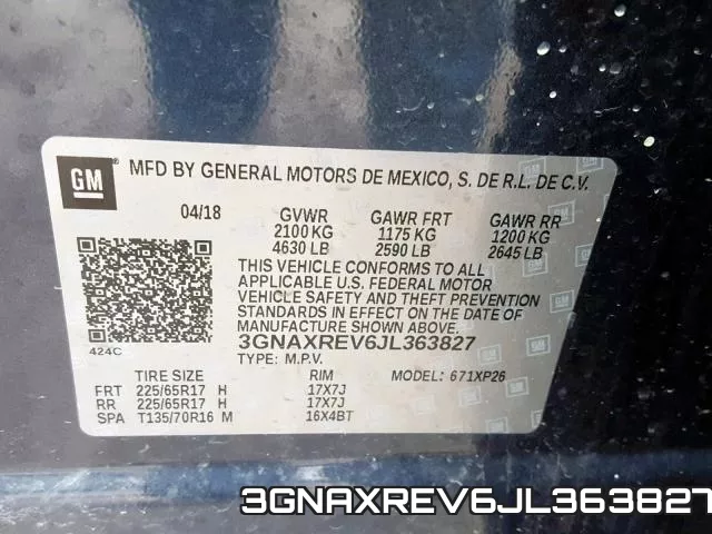 3GNAXREV6JL363827 фото 2