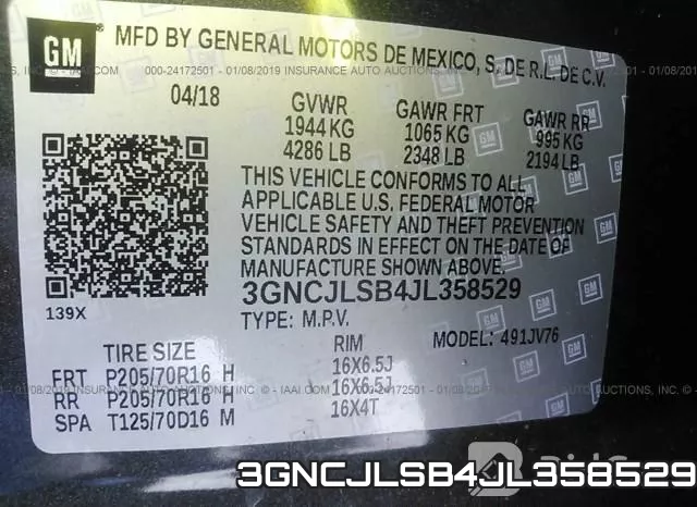 3GNCJLSB4JL358529 фото 10