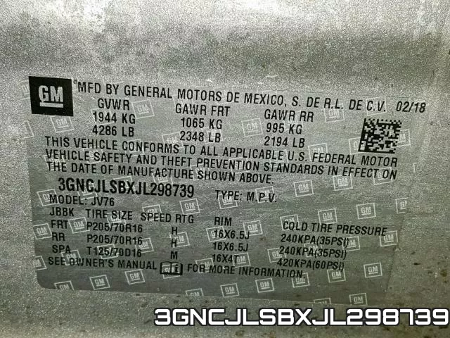 3GNCJLSBXJL298739 фото 2