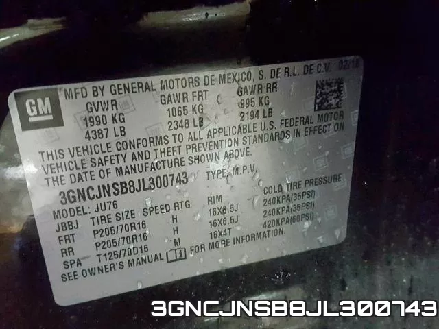 3GNCJNSB8JL300743 фото 2