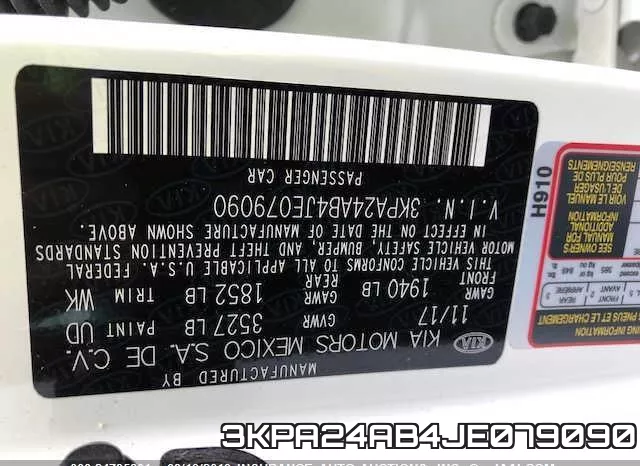 3KPA24AB4JE079090 фото 10
