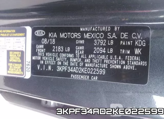 3KPF34AD2KE022599 фото 9