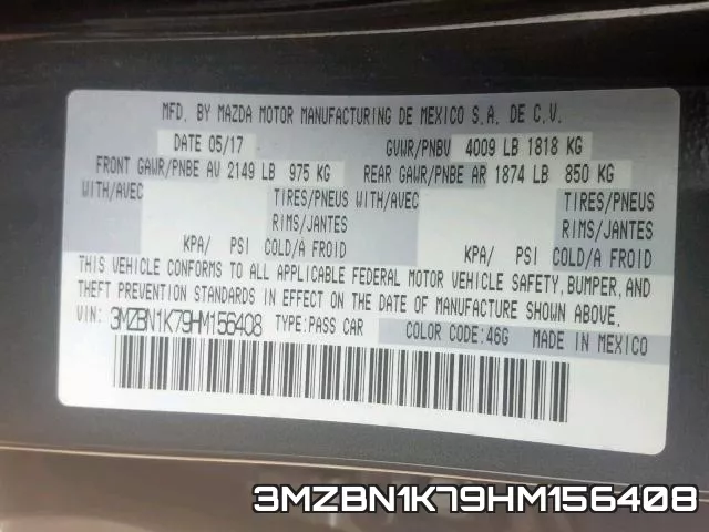 3MZBN1K79HM156408 фото 2