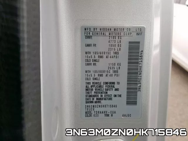 3N63M0ZN0HK715846 фото 2