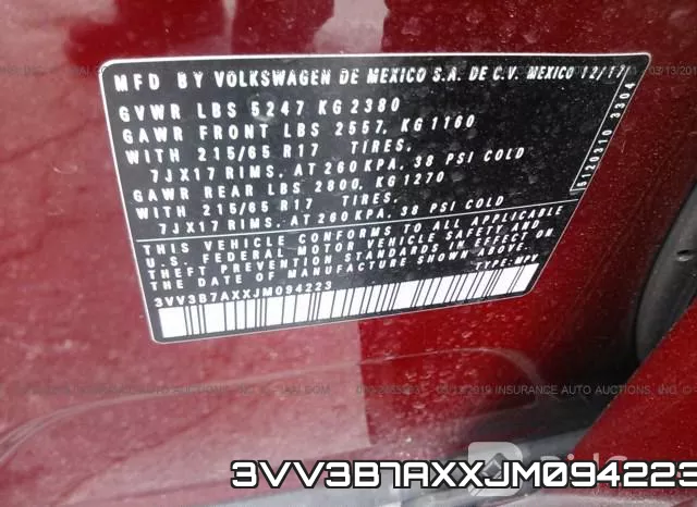 3VV3B7AXXJM094223 фото 10