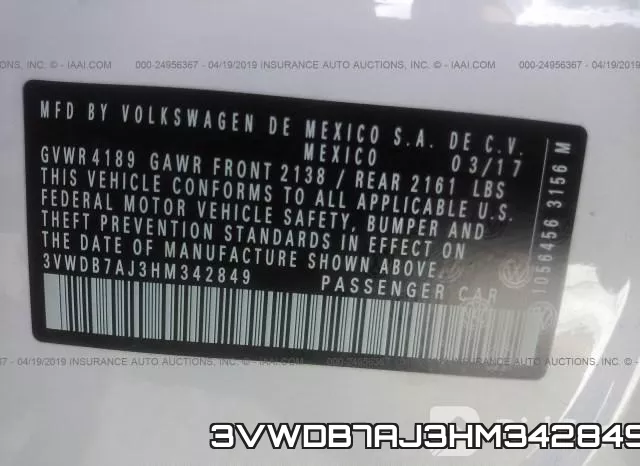 3VWDB7AJ3HM342849 фото 10