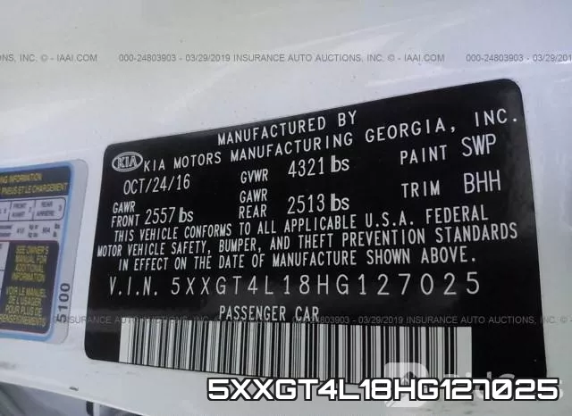 5XXGT4L18HG127025 фото 10