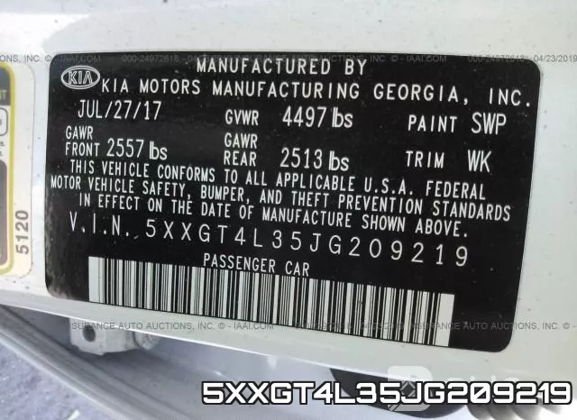 5XXGT4L35JG209219 фото 10