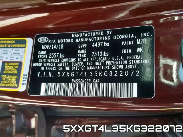 5XXGT4L35KG322072 фото 2