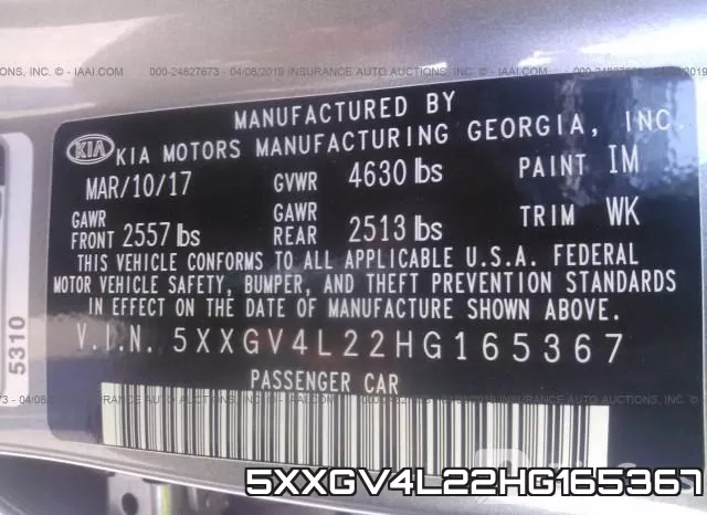 5XXGV4L22HG165367 фото 10