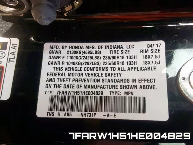 7FARW1H51HE004829 фото 2