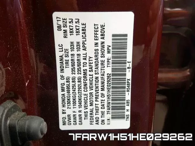 7FARW1H51HE029262 фото 2