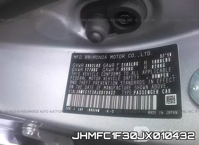 JHMFC1F30JX010432 фото 10