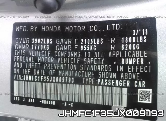 JHMFC1F35JX009793 фото 10