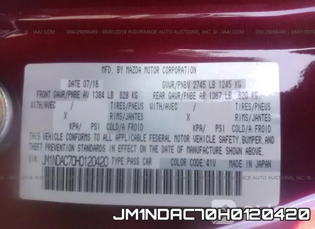 JM1NDAC70H0120420 фото 10