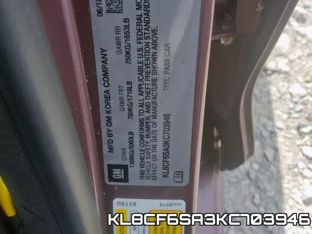 KL8CF6SA3KC703946 фото 2