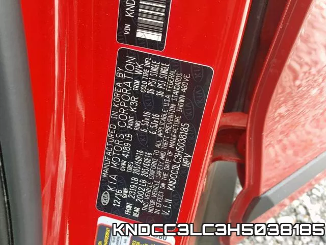 KNDCC3LC3H5038185 фото 2