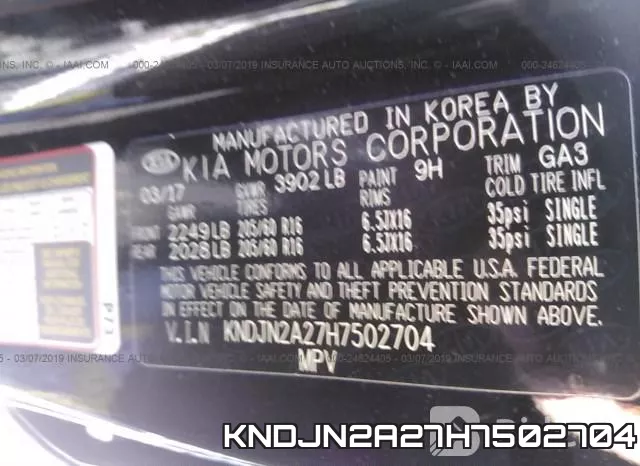 KNDJN2A27H7502704 фото 10