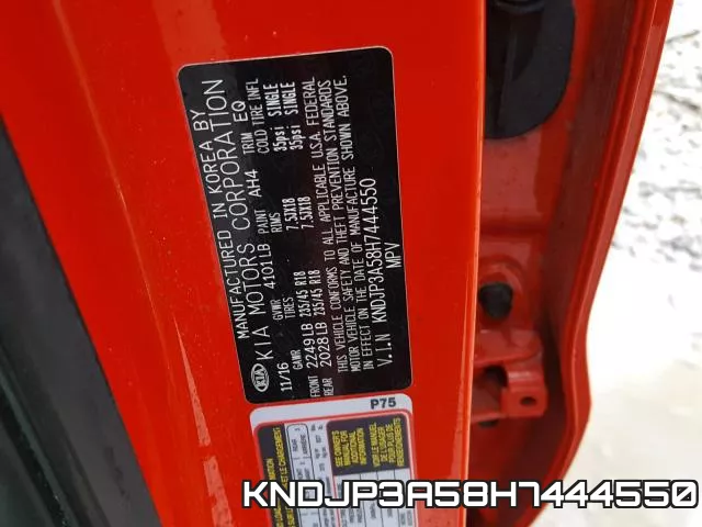 KNDJP3A58H7444550 фото 2