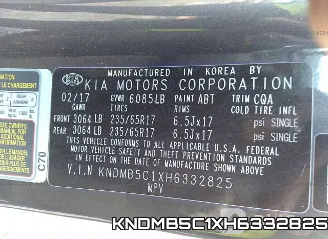 KNDMB5C1XH6332825 фото 10