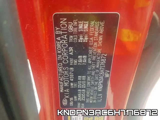 KNDPN3AC6H7176872 фото 2