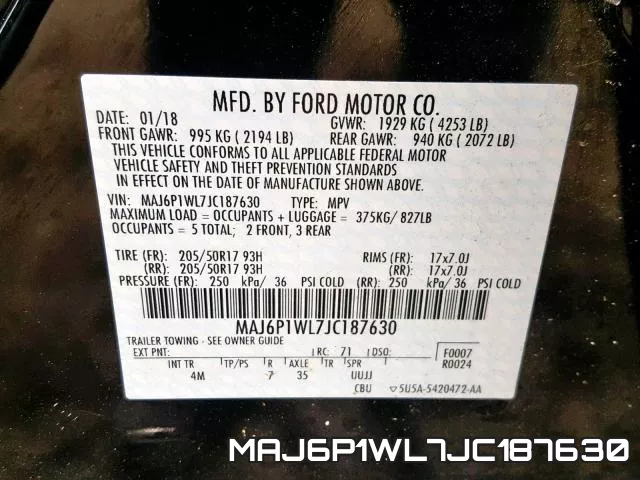 MAJ6P1WL7JC187630 фото 2