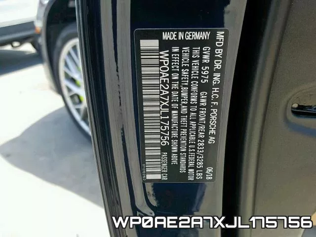 WP0AE2A7XJL175756 фото 2