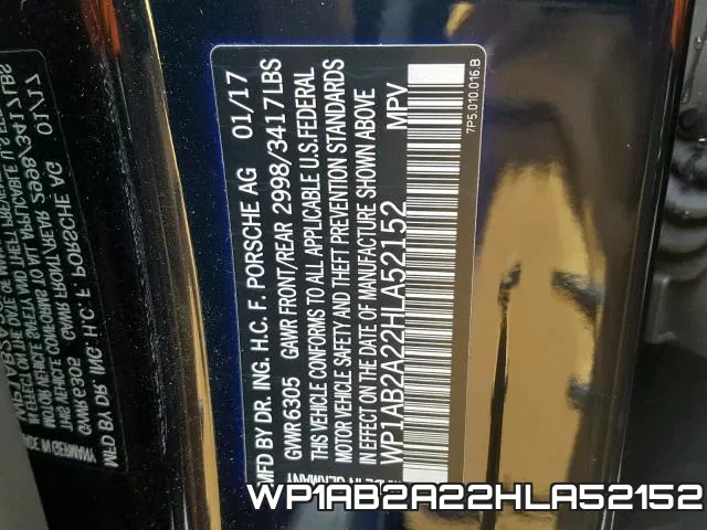 WP1AB2A22HLA52152 фото 2
