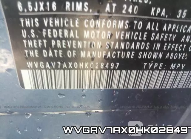 WVGAV7AX0HK028497 фото 10