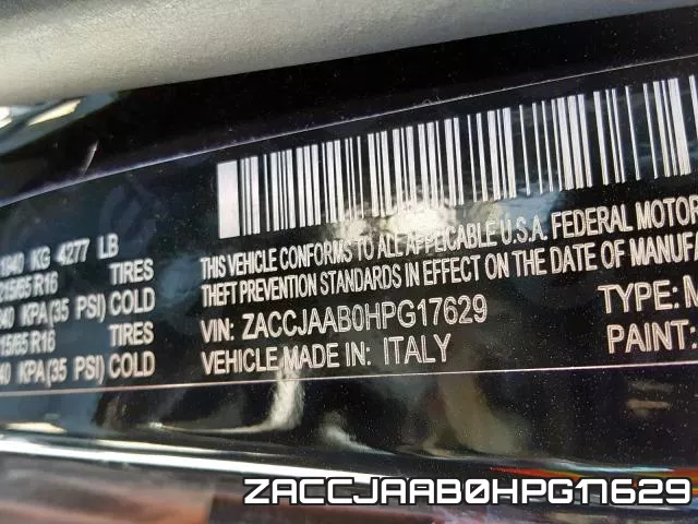ZACCJAAB0HPG17629 фото 2