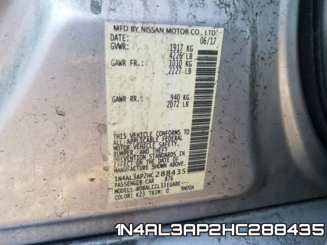 1N4AL3AP2HC288435 фото 2