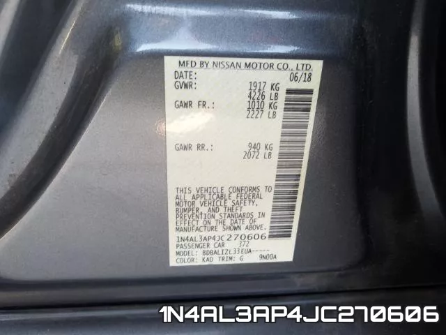 1N4AL3AP4JC270606 фото 2