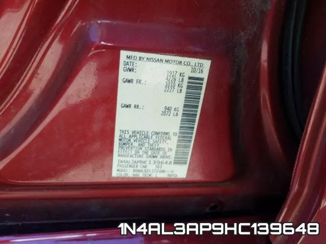 1N4AL3AP9HC139648 фото 2