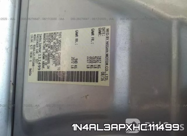 1N4AL3APXHC111499 фото 10