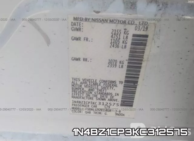1N4BZ1CP3KC312575 фото 10