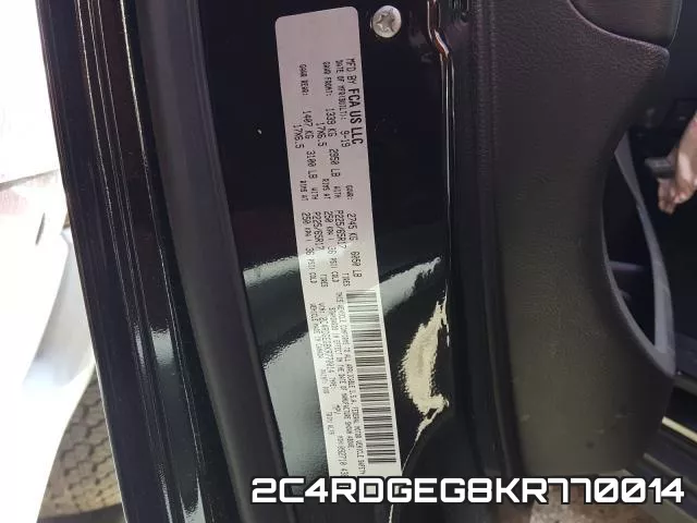 2C4RDGEG8KR770014 фото 2