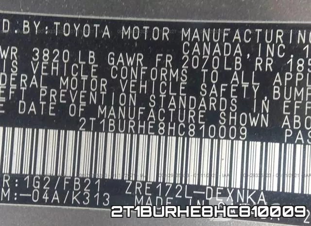 2T1BURHE8HC810009 фото 8