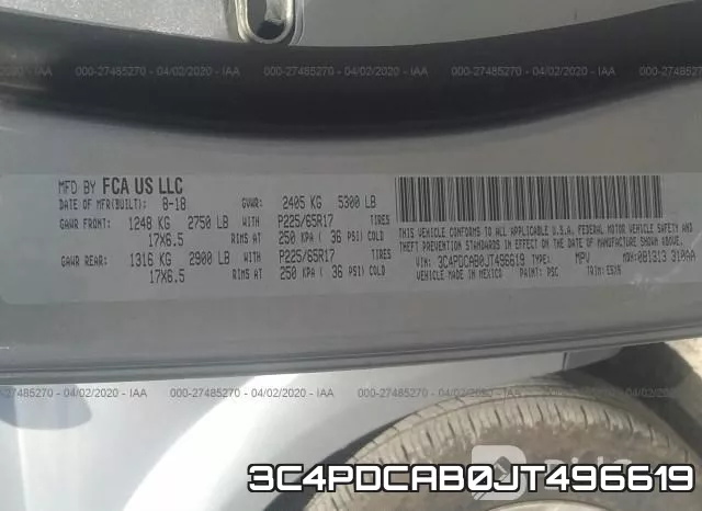 3C4PDCAB0JT496619 фото 10