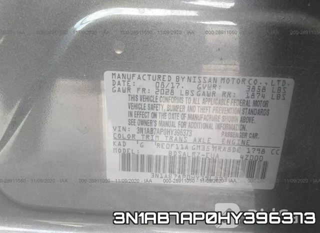 3N1AB7AP0HY396373 фото 10