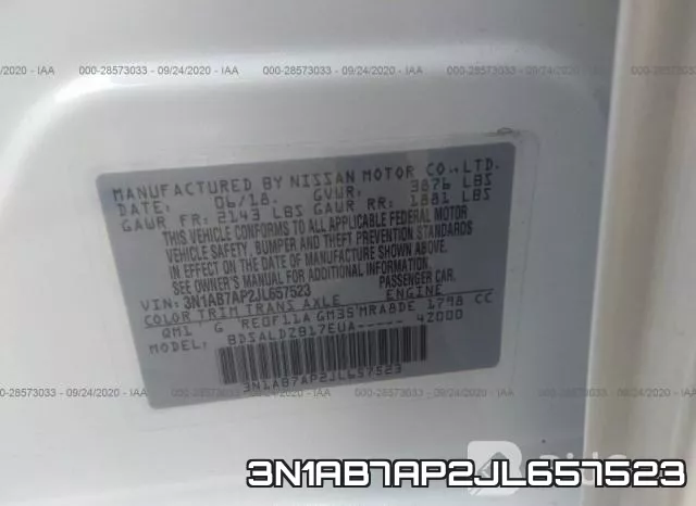3N1AB7AP2JL657523 фото 8
