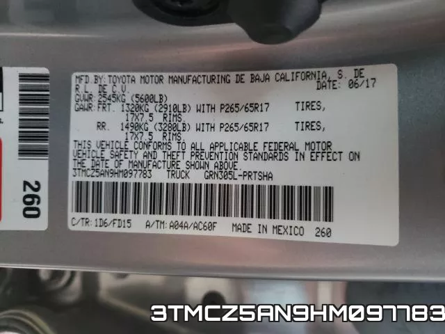 3TMCZ5AN9HM097783 фото 2