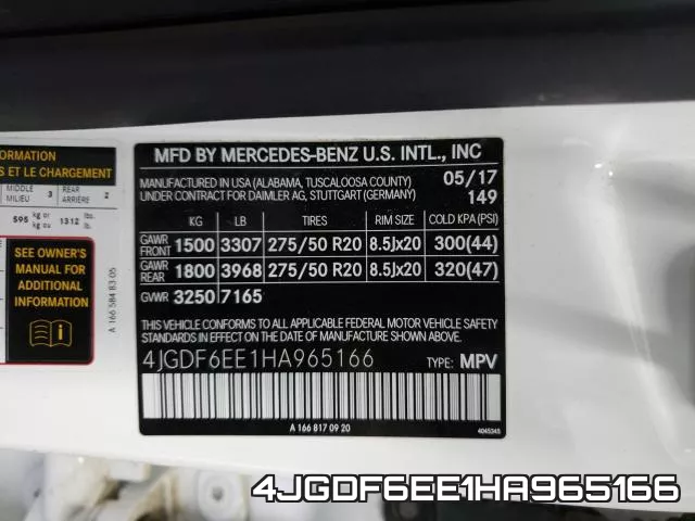 4JGDF6EE1HA965166 фото 2